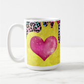 Mug Coupe jaune et taches de léopard (Gauche)
