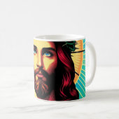 Mug Coupe Jésus colorée ! (Devant droit)