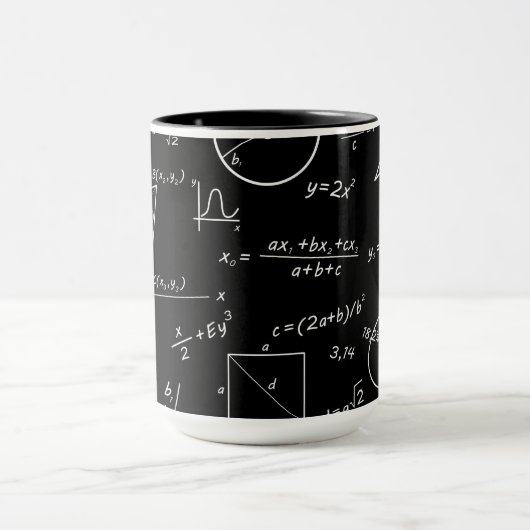 Mug Coupe large de tableau noir (Centre)