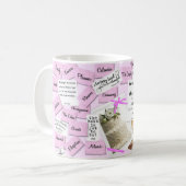 Mug Coupe Mariage de café rose (Devant gauche)