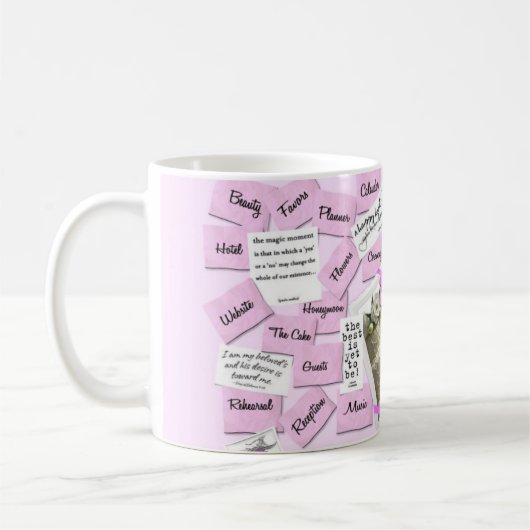 Mug Coupe Mariage de café rose (Gauche)