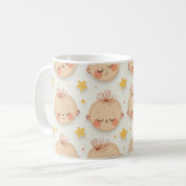 Mug Coupe mignonne avec des visages de bébé (Devant gauche)