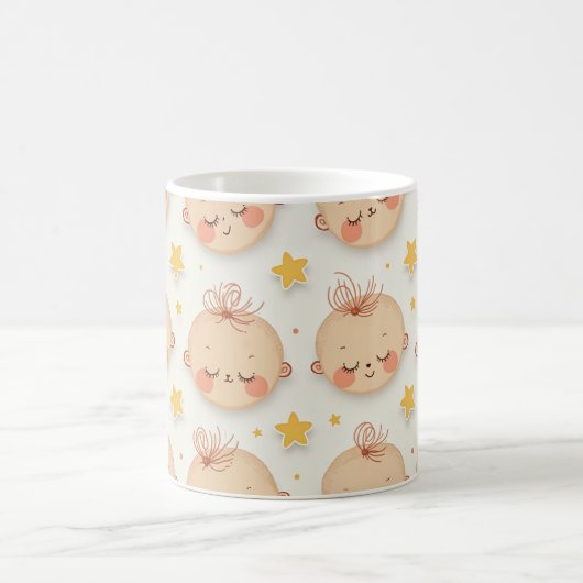 Mug Coupe mignonne avec des visages de bébé (Centre)