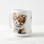 Mug Coupe mignonne de chiot (Devant gauche)