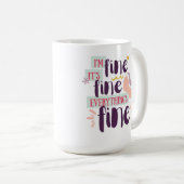 Mug Coupe moderne de café "fin" à la main (Devant droit)