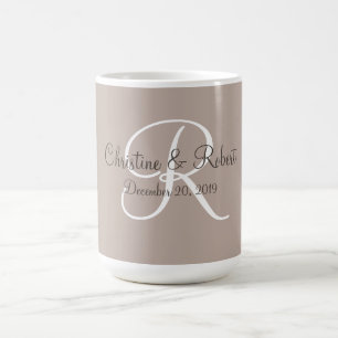 Mug Coupe monogrammée Mariage ou anniversaire