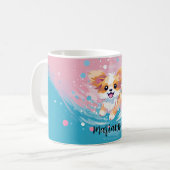 Mug Coupe Papillon Joueuse : Tache de rose et de bleu (Devant gauche)