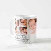 Mug Coupe photo moderne Happy First Mothers Day (Devant gauche)