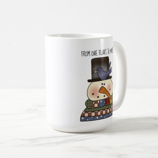 Mug Coupe primitive de café de neige (Devant droit)