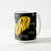 Mug Coupe Retro Wavy Heart Log (Devant droit)