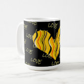 Mug Coupe Retro Wavy Heart Log (Devant gauche)