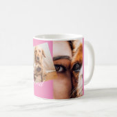 Mug Coupe rose moderne 2 photo meilleur ami (Devant droit)