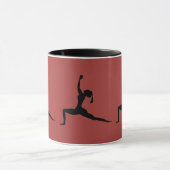 Mug Coupe rouge noire de Yoga Pot de café (Centre)