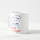 Mug Coupé Sur Livres Et Café (Devant gauche)