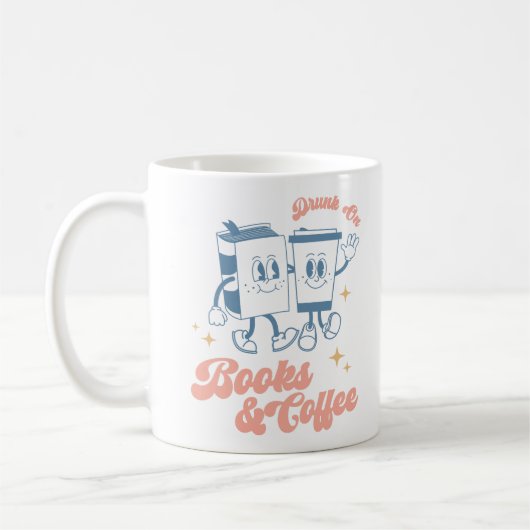 Mug Coupé Sur Livres Et Café (Gauche)
