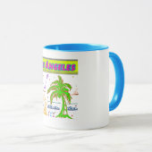 Mug Coupe Surfer Beach "Los Angeles" (Devant droit)