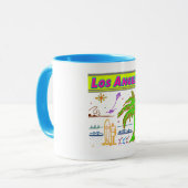 Mug Coupe Surfer Beach "Los Angeles" (Devant gauche)