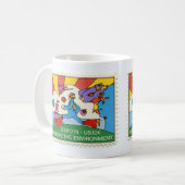 Mug Coupe vintage de café Timbre Postage (Devant gauche)