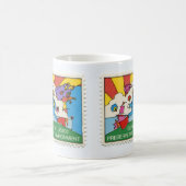 Mug Coupe vintage de café Timbre Postage (Centre)