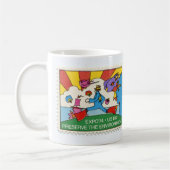 Mug Coupe vintage de café Timbre Postage (Gauche)