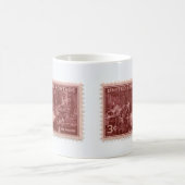 Mug Coupe vintage de café Timbre Postage (Centre)