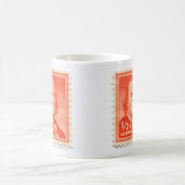 Mug Coupe vintage de café Timbre Postage (Centre)
