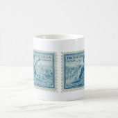 Mug Coupe vintage de café Timbre Postage (Centre)