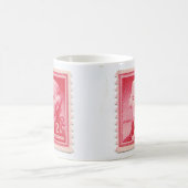Mug Coupe vintage de café Timbre Postage (Centre)