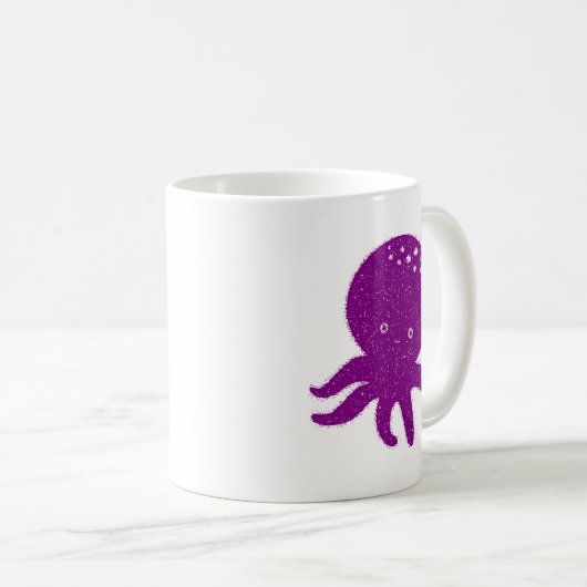 Mug Coupe violet octopus Ancien imprimé (Devant droit)