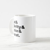 Mug Couper & Clarté & Couleur & Carat | Classement des (Devant gauche)