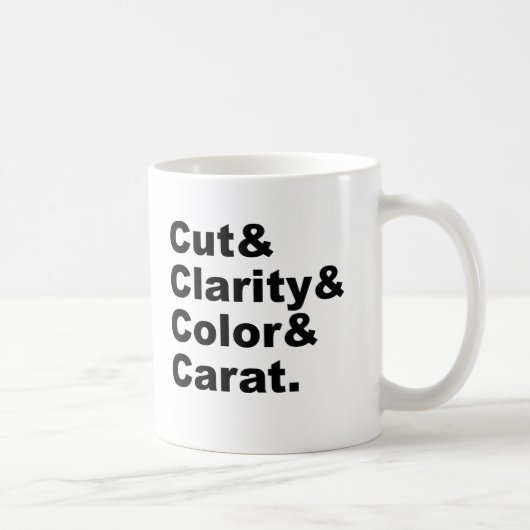 Mug Couper & Clarté & Couleur & Carat | Classement des (Droite)