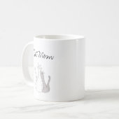Mug Couper Gris Blanc Tablette Chats Maman (Devant gauche)