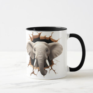 Mug Couper l'arrière - plan Elephant