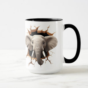 Mug Couper l'arrière - plan Elephant