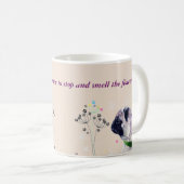 Mug Couper le Carlin et les fleurs (Devant droit)
