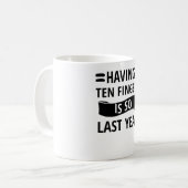 Mug Couper les dons amputés de récupération du doigt d (Devant gauche)