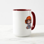Mug Couper les filles cheveux orange (Devant droit)