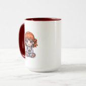 Mug Couper les filles cheveux orange (Devant gauche)