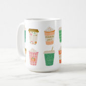 Mug Coupes de café d'automne | Latte d'épices Citrouil (Devant gauche)