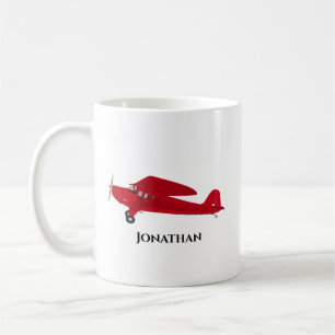 Mug Coupes de café pour l'avion rouge Vintage personn