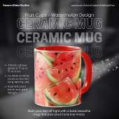 Mug Coupes de fruits - Conception de pastèque Musique 