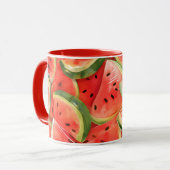 Mug Coupes de fruits - Conception de pastèque Musique (Devant gauche)