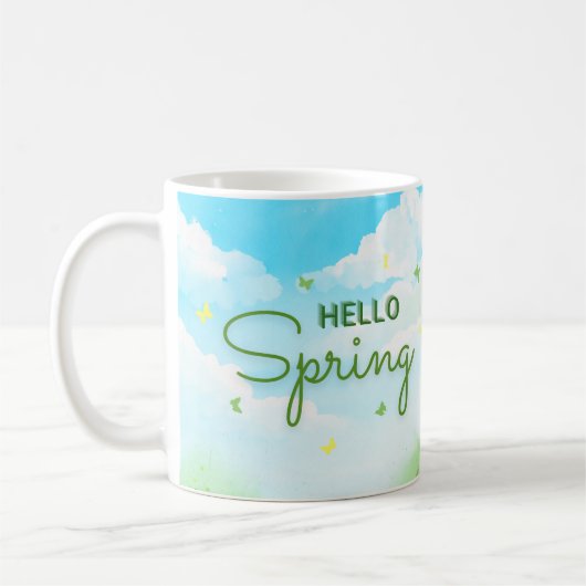 Mug Coupes de Pâques florissantes : Bonjour Printemps (Gauche)