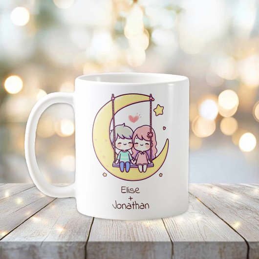 Mug Couple à aile à Chibi personnalisé