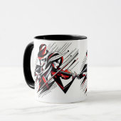 Mug Couple abstrait avec violon (Devant gauche)