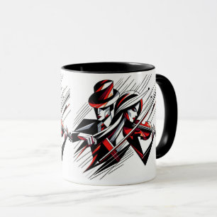 Mug Couple abstrait avec violon