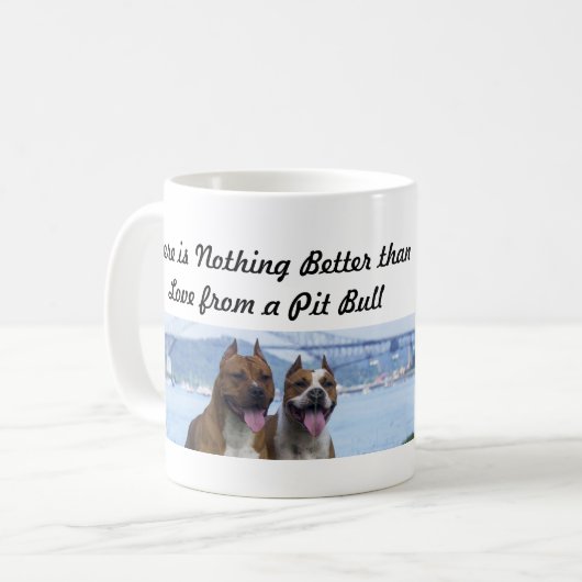 Mug Couple amoureux de Pit Bull (Devant gauche)