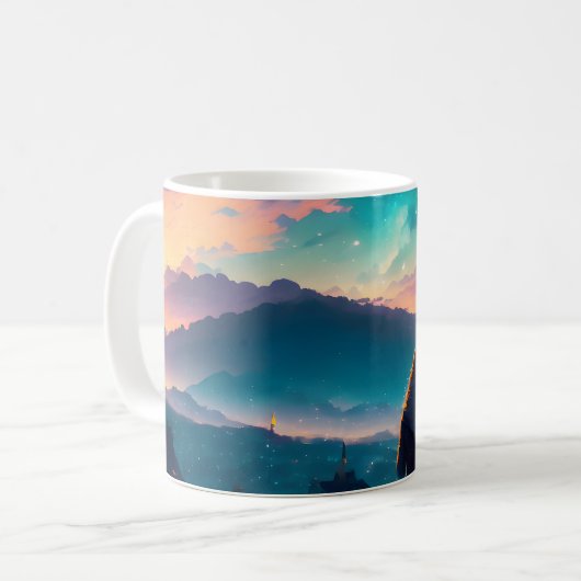 Mug Couple Assis Sur Le Toit (Devant gauche)