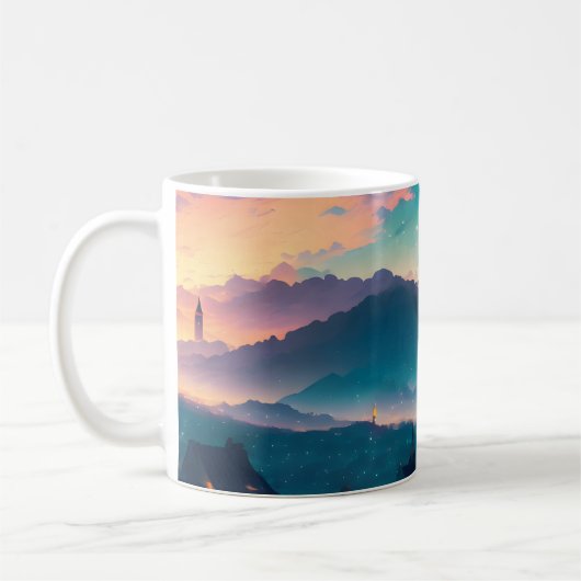 Mug Couple Assis Sur Le Toit (Gauche)