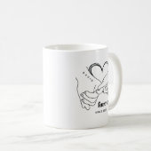 Mug Couple avec le nom Custom Anniversary Idée cadeau (Devant droit)